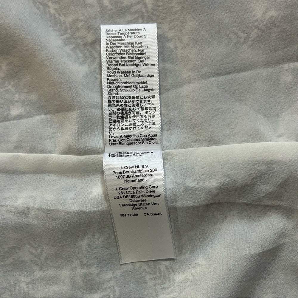 J.Crew Blue Floral Crinkle Puff-Sleeve Ruffle Button-Up Top - Picture 14 of 16